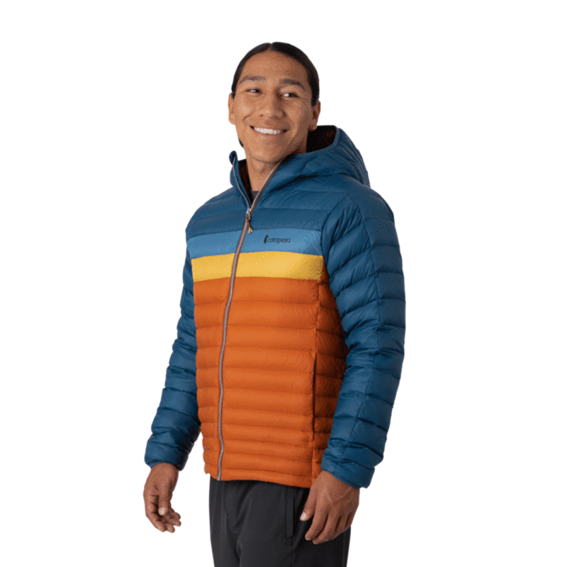 Cotopaxi Mens Fuego Down Hooded Jacket Indigo/Mezcal-2